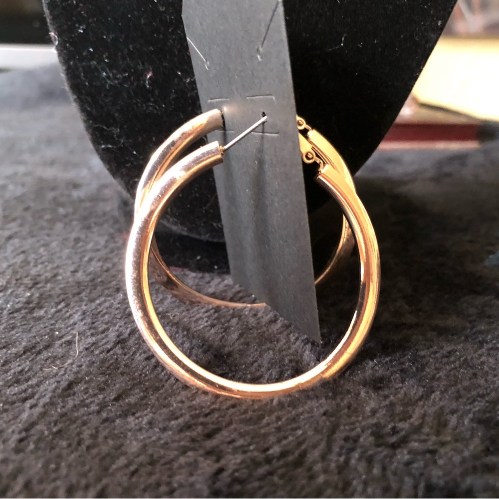 Rose gold color hoops